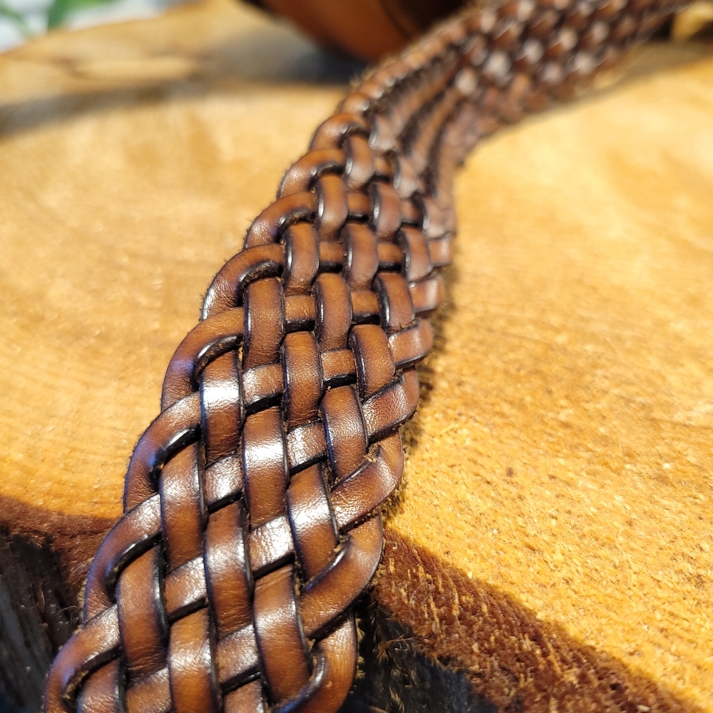 De Vecchi Italian Woven Leather Bag - Picture 8 of 15